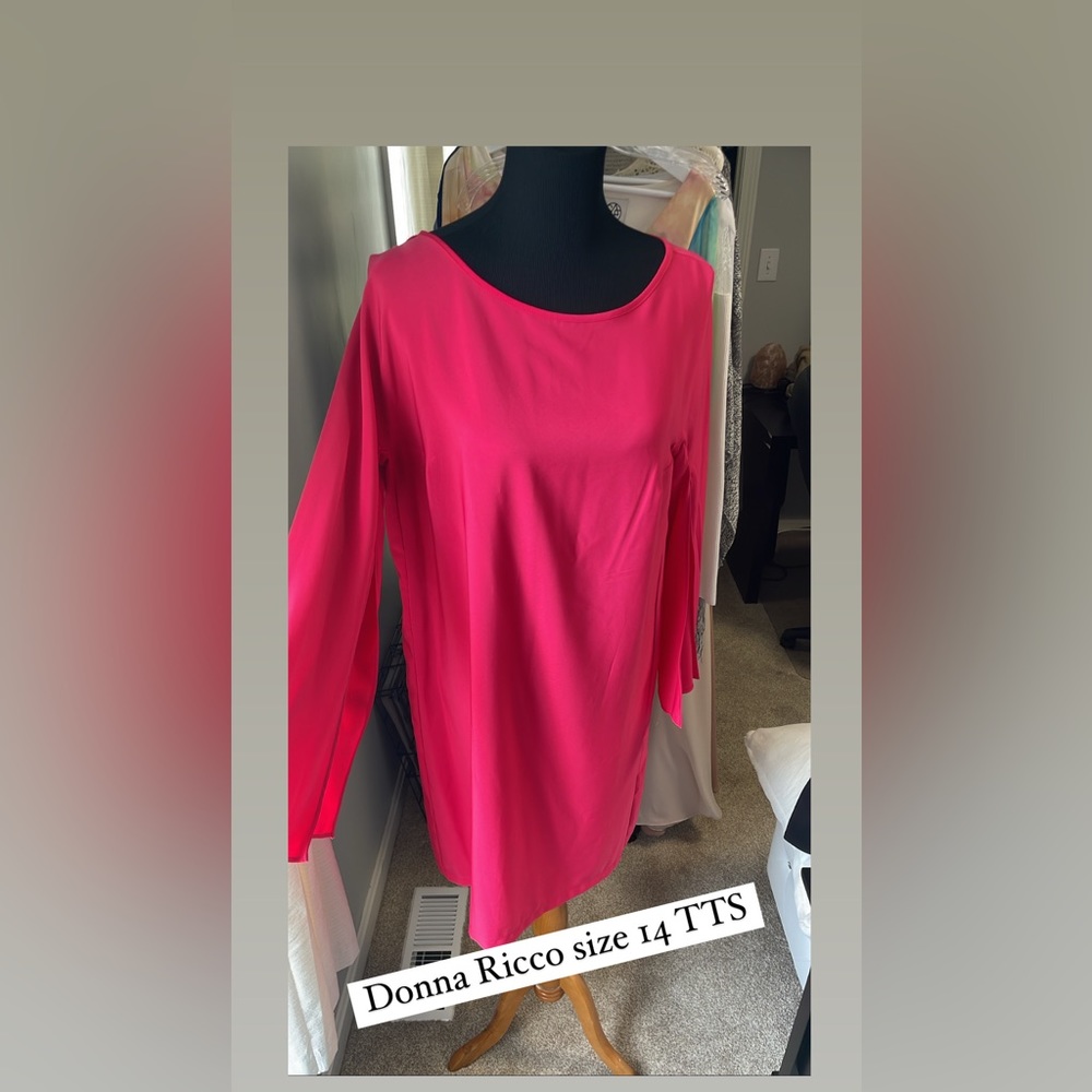 Satin Pink balloon sleeves with slits